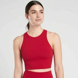 Athleta Conscious Crop Bra Tank, Women's XS, Red